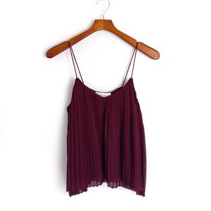Abercrombie & Fitch . Burgundy Pleated Camisole
